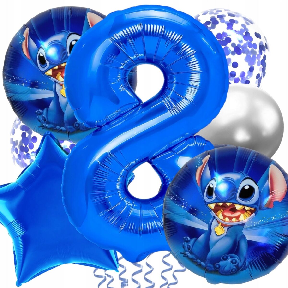 Balon din Folie Metalizata, Embo, Figurina Stea, Model Simplu, Tematica Aniversare, 40 cm, Ambalaj Individual, Pai Inclus, Umflare cu Aer sau Heliu, Albastru - imagine 2