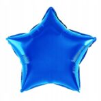 Balon din Folie Metalizata, Embo, Figurina Stea, Model Simplu, Tematica Aniversare, 40 cm, Ambalaj Individual, Pai Inclus, Umflare cu Aer sau Heliu, Albastru - imagine 3