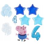 Balon din Folie Metalizata, Embo, Figurina Stea, Model Simplu, Tematica Aniversare, 40 cm, Ambalaj Individual, Pai Inclus, Umflare cu Aer sau Heliu, Bleu - imagine 3
