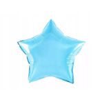 Balon din Folie Metalizata, Embo, Figurina Stea, Model Simplu, Tematica Aniversare, 40 cm, Ambalaj Individual, Pai Inclus, Umflare cu Aer sau Heliu, Bleu - imagine 4