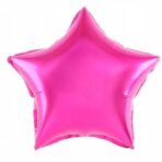 Balon din Folie Metalizata, Embo, Figurina Stea, Model Simplu, Tematica Aniversare, 40 cm, Ambalaj Individual, Pai Inclus, Umflare cu Aer sau Heliu, Roz - imagine 2