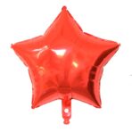 Balon din Folie Metalizata, Embo, Figurina Stea, Model Simplu, Tematica Aniversare, 40 cm, Ambalaj Individual, Pai Inclus, Umflare cu Aer sau Heliu, Rosu - imagine 2