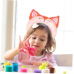 Balon din Folie Metalizata, Embo, Tip Coronita cu Urechi, Model Vulpe, Ambalaj Individual, Pai Inclus, Umflare cu Aer sau Heliu, 27 x 29 cm, Rosu - imagine 2