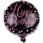 Balon din Folie Metalizata, Embo, Figurine, Model 2, Happy Birthday, Tematica Aniversare, 45 cm, Ambalaj Individual, Pai Inclus, Umflare cu Aer sau Heliu, Multicolor - imagine 7