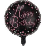 Balon din Folie Metalizata, Embo, Figurine, Model 2, Happy Birthday, Tematica Aniversare, 45 cm, Ambalaj Individual, Pai Inclus, Umflare cu Aer sau Heliu, Multicolor