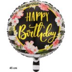 Balon din Folie Metalizata, Embo, Figurine, Model 4, Happy Birthday, Tematica Aniversare, 45 cm, Ambalaj Individual, Pai Inclus, Umflare cu Aer sau Heliu, Multicolor - imagine 2
