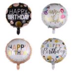Balon din Folie Metalizata, Embo, Figurine, Model 6, Happy Birthday, Tematica Aniversare, 45 cm, Ambalaj Individual, Pai Inclus, Umflare cu Aer sau Heliu, Multicolor - imagine 5