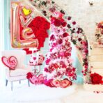 Balon din Folie Metalizata, Embo, Figurine, Model LOVE, Tematica Iubire, 110x64 cm, Ambalaj Individual, Pai Inclus, Umflare cu Aer sau Heliu, Roz - imagine 5