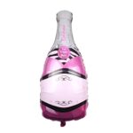 Balon din Folie Metalizata, Embo, Figurine, Model Sticla de Sampanie, 49x100 cm, Ambalaj Individual, Pai Inclus, Umflare cu Aer sau Heliu, Mov