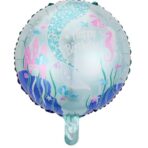 Balon din Folie Metalizata, Embo, Mini Figurina Rotunda, Model Caluti de Mare, Happy Birthday, Tematica Aniversare, 45 cm, Ambalaj Individual, Pai Inclus, Umflare cu Aer sau Heliu, Multicolor - imagine 2