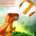 Balon din Folie Metalizata, Embo, Mini Figurine Dinozauri, Model T-Rex, Tematica Aniversare, 48x34 cm, Ambalaj Individual, Pai Inclus, Umflare cu Aer sau Heliu, Multicolor - imagine 4