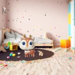 Balon din Folie Metalizata, Embo, Mini Figurine, Model Cerb, Tematica Aniversare, 49x74.5 cm, Ambalaj Individual, Pai Inclus, Umflare cu Aer sau Heliu, Maro - imagine 3