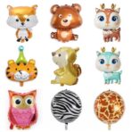 Balon din Folie Metalizata, Embo, Mini Figurine, Model Cerb, Tematica Aniversare, 49x74.5 cm, Ambalaj Individual, Pai Inclus, Umflare cu Aer sau Heliu, Maro - imagine 6