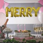 Balon Folie Metalizata Litera M, Embo, 40 cm, Umflati cu Heliu sau Aer, Ambalaj Individual, Pai inclus, Auriu - imagine 3