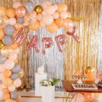 Balon Folie Metalizata Litera A, Embo, 40 cm, Umflati cu Heliu sau Aer, Ambalaj Individual, Pai inclus, Rose Gold - imagine 4
