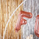 Balon Folie Metalizata Litera F, Embo, 40 cm, Umflati cu Heliu sau Aer, Ambalaj Individual, Pai inclus, Rose Gold - imagine 6
