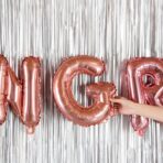 Balon Folie Metalizata Litera G, Embo, 40 cm, Umflati cu Heliu sau Aer, Ambalaj Individual, Pai inclus, Rose Gold - imagine 3