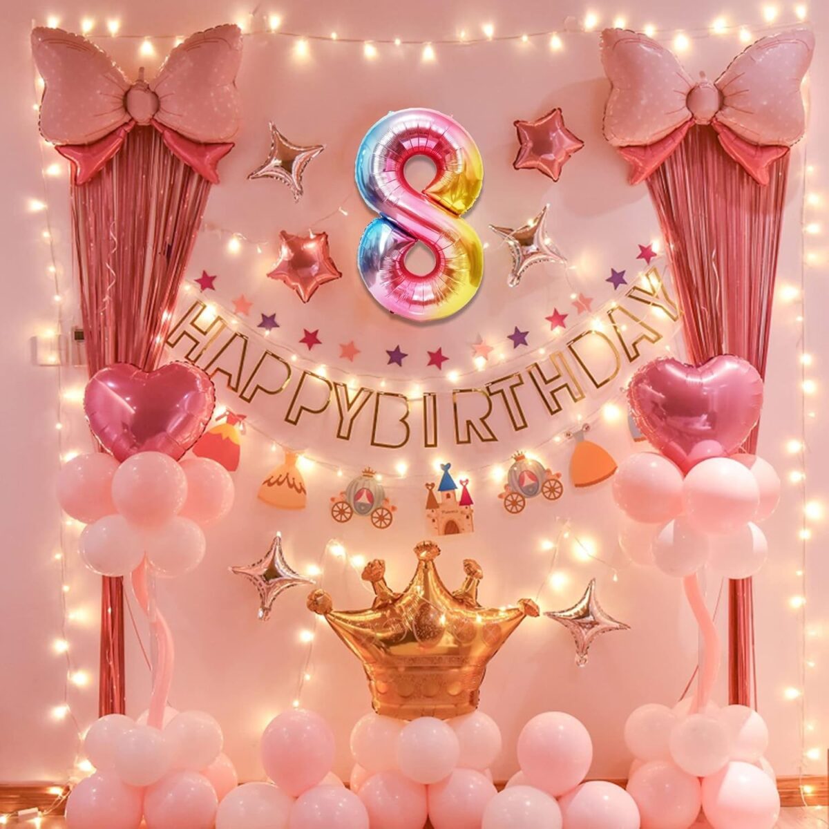 Balon din Folie Metalizata Gradient Embo, Figurina Cifra, Tema Aniversare 100 cm, Ambalaj Individual, Pai inclus, Umflare cu Aer sau Heliu, Multicolor, Cifra 8 - imagine 3