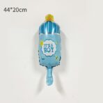 Balon din Folie Metalizata, Embo, Mini Figurina Biberon, Model It's a Boy, Tematica Gender Reveal, 44x20 cm, Ambalaj Individual, Pai Inclus, Umflare cu Aer sau Heliu, Albastru - imagine 2