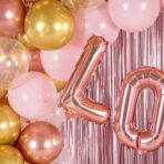 Balon Folie Metalizata Litera L, Embo, 40 cm, Umflati cu Heliu sau Aer, Ambalaj Individual, Pai inclus, Rose Gold - imagine 5