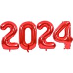 Balon din Folie Metalizata Embo, Figurina Cifra, Tema Aniversare 40 cm, Ambalaj Individual, Pai inclus, Umflare cu Aer sau Heliu, Rosu, Cifra 0 - imagine 5