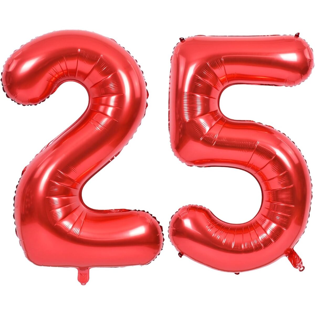 Balon din Folie Metalizata Embo, Figurina Cifra, Tema Aniversare 40 cm, Ambalaj Individual, Pai inclus, Umflare cu Aer sau Heliu, Rosu, Cifra 2 - imagine 6