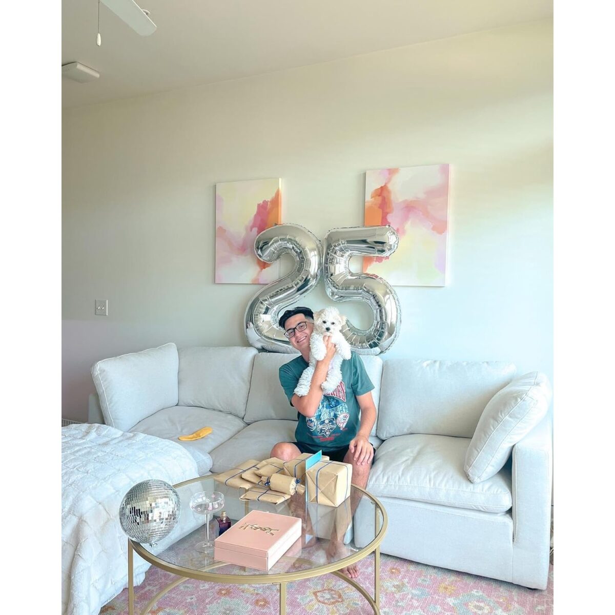 Balon din Folie Metalizata, Embo, Figurina Cifra, Tema Aniversare 80 cm, Ambalaj Individual, Pai inclus, Umflare cu Aer sau Heliu, Argintiu, Cifra 5 - imagine 4