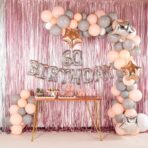 Balon din Folie Metalizata, Embo, Figurina Cifra, Tema Aniversare 80 cm, Ambalaj Individual, Pai inclus, Umflare cu Aer sau Heliu, Argintiu, Cifra 6 - imagine 10