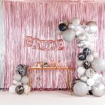 Balon Folie Metalizata Litera B, Embo, 40 cm, Umflati cu Heliu sau Aer, Ambalaj Individual, Pai inclus, Rose Gold - imagine 3