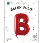 Balon Folie Metalizata Litera B, Embo, 40 cm, Umflati cu Heliu sau Aer, Ambalaj Individual, Pai inclus, Rosu - imagine 2