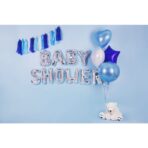 Balon Folie Metalizata Litera B, Embo, 40 cm, Umflati cu Heliu sau Aer, Ambalaj Individual, Pai inclus, Argintiu - imagine 7