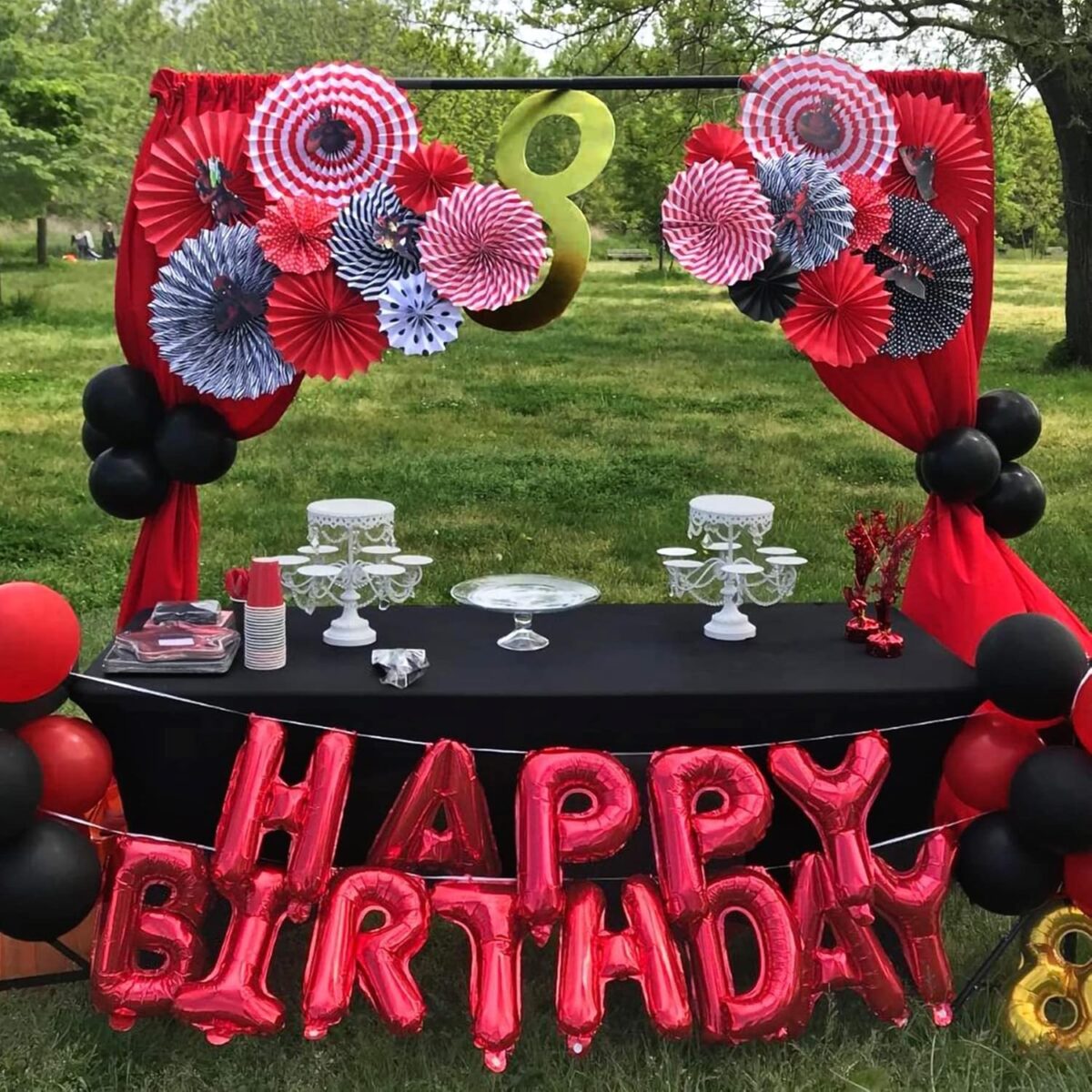 Balon Folie Metalizata Litera B, Embo, 40 cm, Umflati cu Heliu sau Aer, Ambalaj Individual, Pai inclus, Rosu - imagine 5