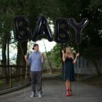 Balon Folie Metalizata Litera B, Embo, 40 cm, Umflati cu Heliu sau Aer, Ambalaj Individual, Pai inclus, Negru - imagine 4