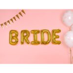 Balon Folie Metalizata Litera B, Embo, 80 cm, Umflati cu Heliu sau Aer, Ambalaj Individual, Pai inclus, Auriu - imagine 4