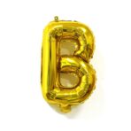 Balon Folie Metalizata Litera B, Embo, 80 cm, Umflati cu Heliu sau Aer, Ambalaj Individual, Pai inclus, Auriu - imagine 6