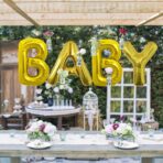 Balon Folie Metalizata Litera B, Embo, 80 cm, Umflati cu Heliu sau Aer, Ambalaj Individual, Pai inclus, Auriu - imagine 15