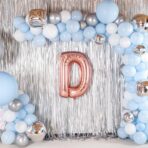 Balon Folie Metalizata Litera D, Embo, 100 cm, Umflati cu Heliu sau Aer, Ambalaj Individual, Pai inclus, Rose Gold - imagine 6