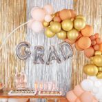 Balon Folie Metalizata Litera D, Embo, 40 cm, Umflati cu Heliu sau Aer, Ambalaj Individual, Pai inclus, Argintiu - imagine 5