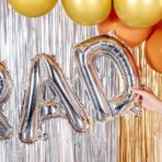 Balon Folie Metalizata Litera D, Embo, 40 cm, Umflati cu Heliu sau Aer, Ambalaj Individual, Pai inclus, Argintiu - imagine 7