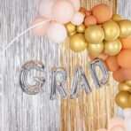 Balon Folie Metalizata Litera D, Embo, 80 cm, Umflati cu Heliu sau Aer, Ambalaj Individual, Pai inclus, Argintiu - imagine 5