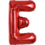 Balon Folie Metalizata Litera E, Embo, 40 cm, Umflati cu Heliu sau Aer, Ambalaj Individual, Pai inclus, Rosu - imagine 6