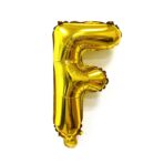 Balon Folie Metalizata Litera F, Embo, 80 cm, Umflati cu Heliu sau Aer, Ambalaj Individual, Pai inclus, Auriu - imagine 5
