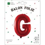 Balon Folie Metalizata Litera G, Embo, 40 cm, Umflati cu Heliu sau Aer, Ambalaj Individual, Pai inclus, Rosu - imagine 2