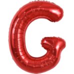 Balon Folie Metalizata Litera G, Embo, 40 cm, Umflati cu Heliu sau Aer, Ambalaj Individual, Pai inclus, Rosu - imagine 7