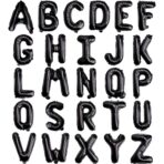 Balon Folie Metalizata Litera G, Embo, 40 cm, Umflati cu Heliu sau Aer, Ambalaj Individual, Pai inclus, Negru - imagine 2