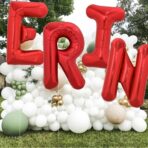 Balon Folie Metalizata Litera I, Embo, 40 cm, Umflati cu Heliu sau Aer, Ambalaj Individual, Pai inclus, Rosu - imagine 3