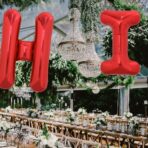 Balon Folie Metalizata Litera I, Embo, 40 cm, Umflati cu Heliu sau Aer, Ambalaj Individual, Pai inclus, Rosu - imagine 5