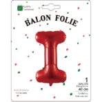 Balon Folie Metalizata Litera I, Embo, 40 cm, Umflati cu Heliu sau Aer, Ambalaj Individual, Pai inclus, Rosu - imagine 4