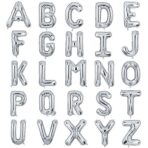 Balon Folie Metalizata Litera I, Embo, 80 cm, Umflati cu Heliu sau Aer, Ambalaj Individual, Pai inclus, Argintiu - imagine 6