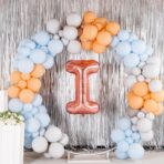 Balon Folie Metalizata Litera I, Embo, 80 cm, Umflati cu Heliu sau Aer, Ambalaj Individual, Pai inclus, Rose Gold - imagine 6